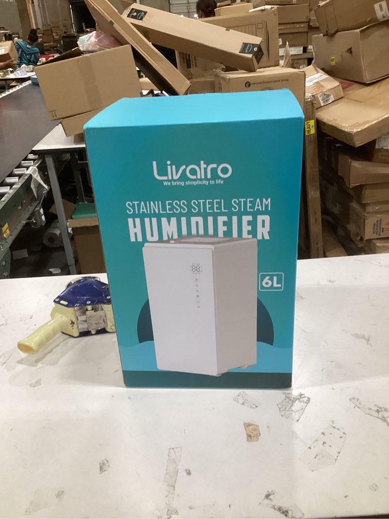 Condition photo showing New/Like New for 6L Stainless Steel Warm Mist Humidifier with Easy Clean and Warm Steam Function, Healthy Air Mist Humidifiers for Bedroom Living Room, with Sleep Mode and Auto-off Setting 6LWhite