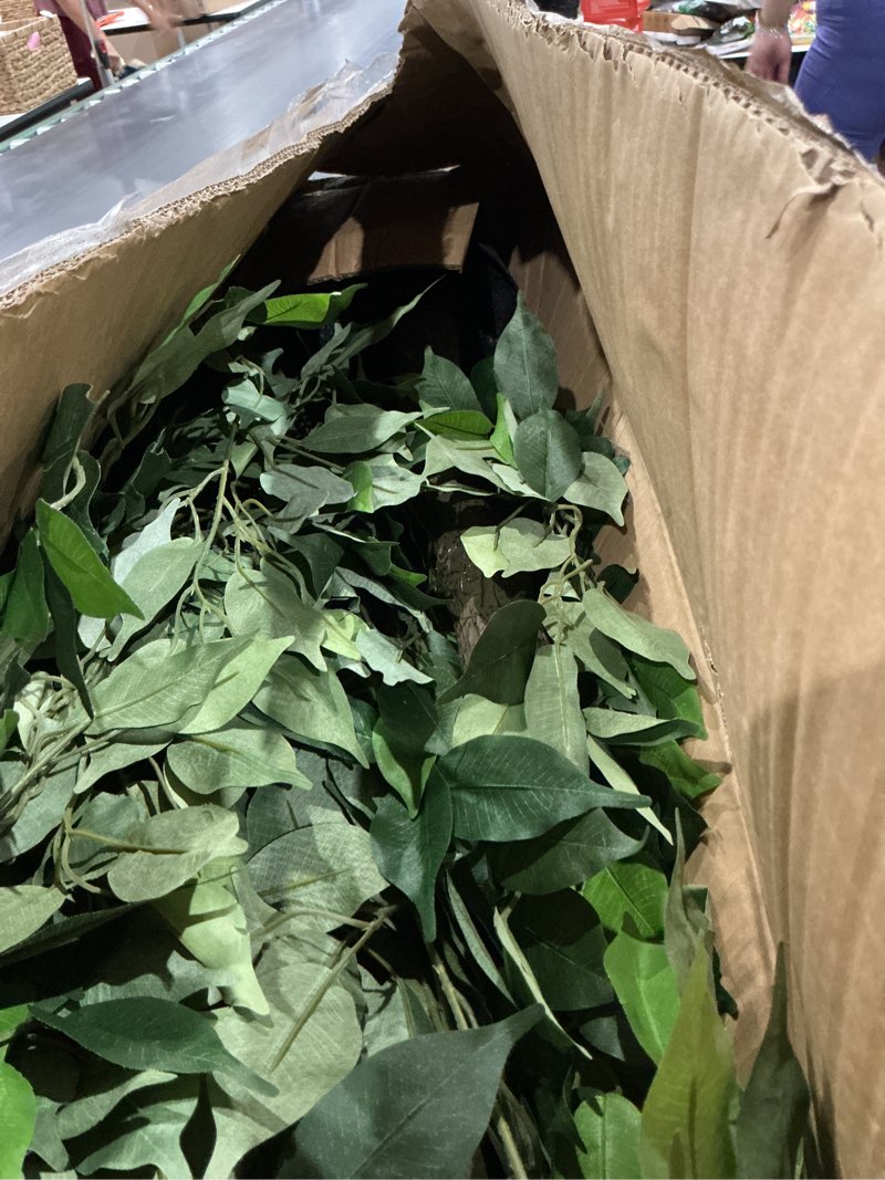 Condition photo showing As Is for yepdin artificia ficus tree 7ft tall silk ficus tree with plastic pot for office and home decor,decorative artificial plant for indoors and outdoors,fake ficus lyrata plant all year round decoration 7 ft