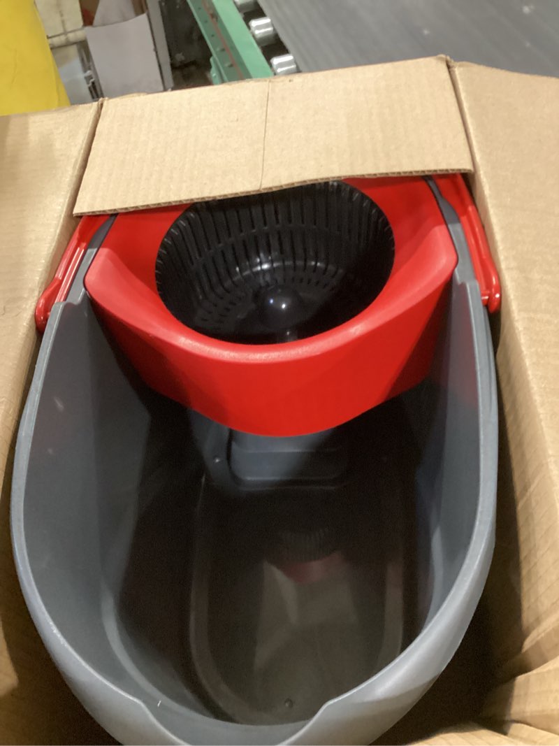 Condition photo showing Good Condition for o-cedar easywring microfiber spin mop, bucket floor cleaning system, red, gray, standard easywring spin mop & bucket
