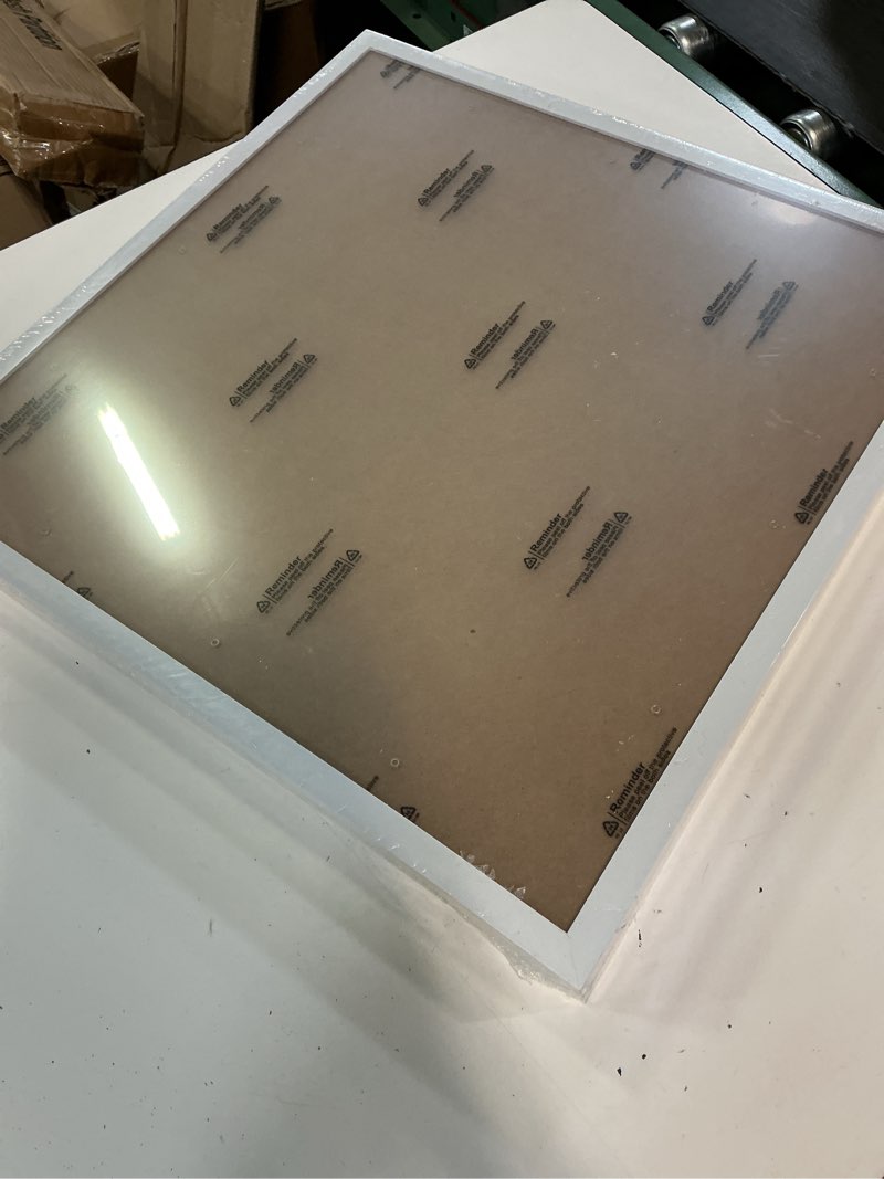 Condition photo showing New/Like New for white 18x18 picture frame set of 3, high transparent frame for 18 by 18 square photo collage canvas poster size wall mount and tabletop horizontally vertically (white, 18 x 18 inches)