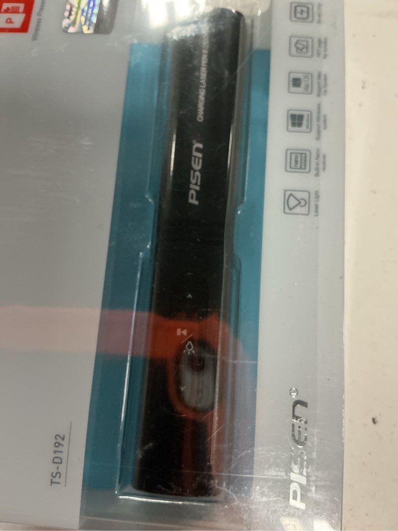 Condition photo showing New/Like New for pisen rechargeable wireless presenter laser pointer & 2500mah power bank (2.4ghz remote control pen) (white) (color may vary ours is black)