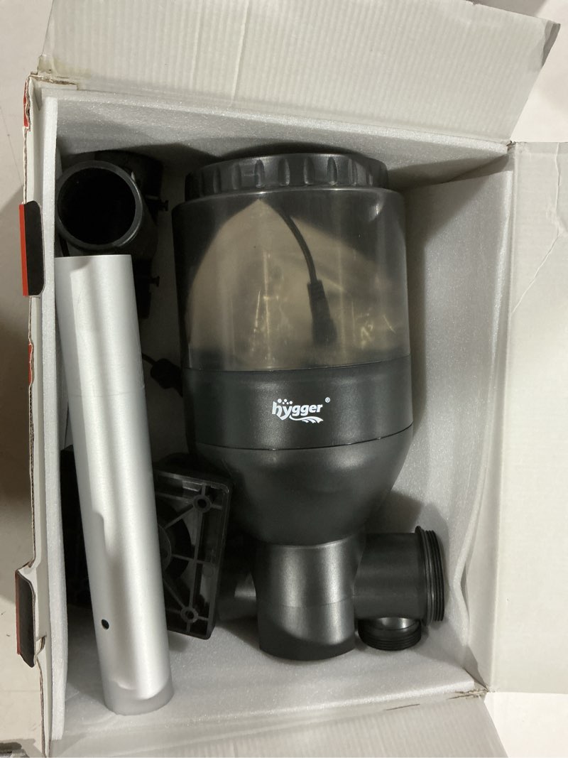 Condition photo showing Good Condition for hygger large programmable auto pond feeder with lcd display controller automatic fish food feeding dispenser outdoor koi fish feeder 5.5 l capacity