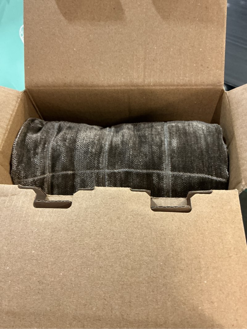 Condition photo showing Good Condition for MIULEE Decorative Chenille Check Throw Pillow Covers Vintage Plaid Couch Pillows 20x20 Inch Set of 2 Neutral Boho Farmhouse Cushion Covers Modern Spring Home Decor for Sofa Bed Living Room Taupe Grey 20" x 20" (Pack of 2) Taupe Grey