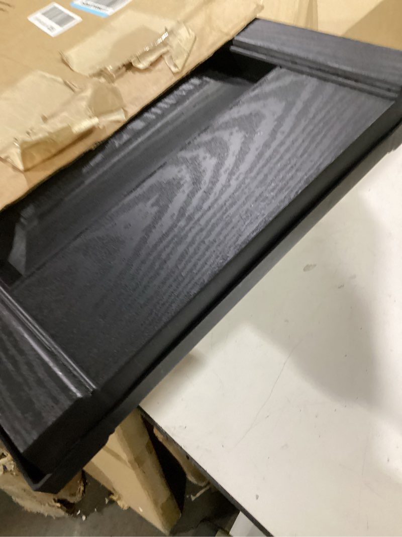 Condition photo showing Good Condition for exterior solutions standard raised panel exterior vinyl shutter, black (pair), 15 inch x 51 inch 15"w x 51"h black