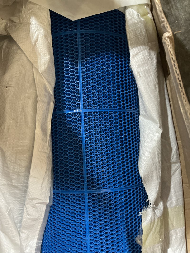 Condition photo showing Good Condition for 3 x 20ft drainage pool flooring mats pvc splash matting non slip swimming pool mat mesh hollow door mat roll for outdoor indoor garage restaurant sauna spa heavy duty commercial anti slip floor mat blue 240" x 36" (rectangular)