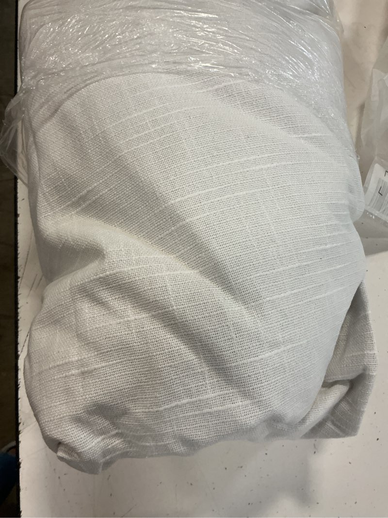 Condition photo showing Good Condition for cotton slub room darkening curtain, 48x96, white