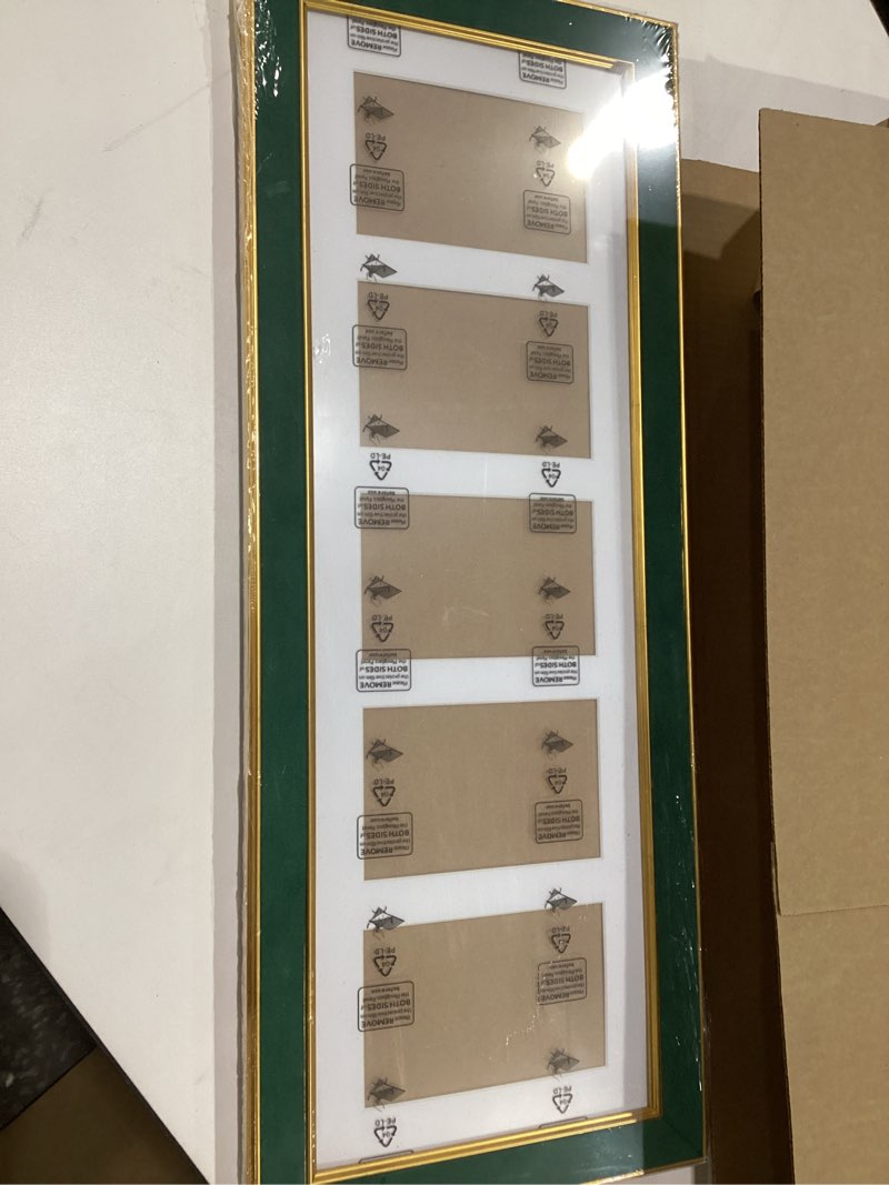 Condition photo showing New/Like New for Suede 8x24 Frame - Single Frame, Christmas Elegant Green 8 x 24 Poster Frame, 8x24 Picture Frame for Artwork Puzzles Photos and Movie Posters Green 8\" x 24\", SIMILAR TO STOCK PHOTO 