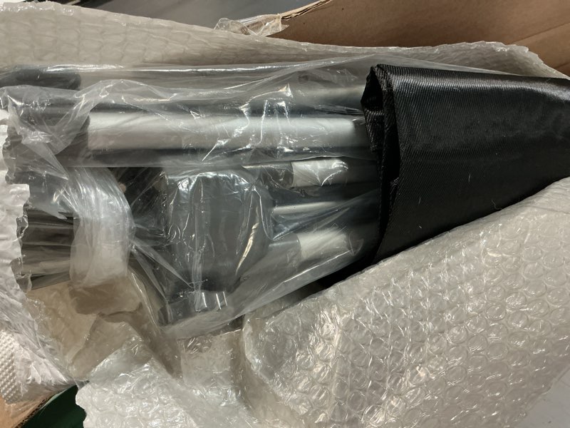 Condition photo showing As Is for 2 Pack X Frame Banner Stand Adjustable Size 23"X 63" to 32"X 78" with Portable Retractable Carrying Bag, Customize Banner Stand for Trade, Show Exhibition Market and Store Display 2Pack-23X63in