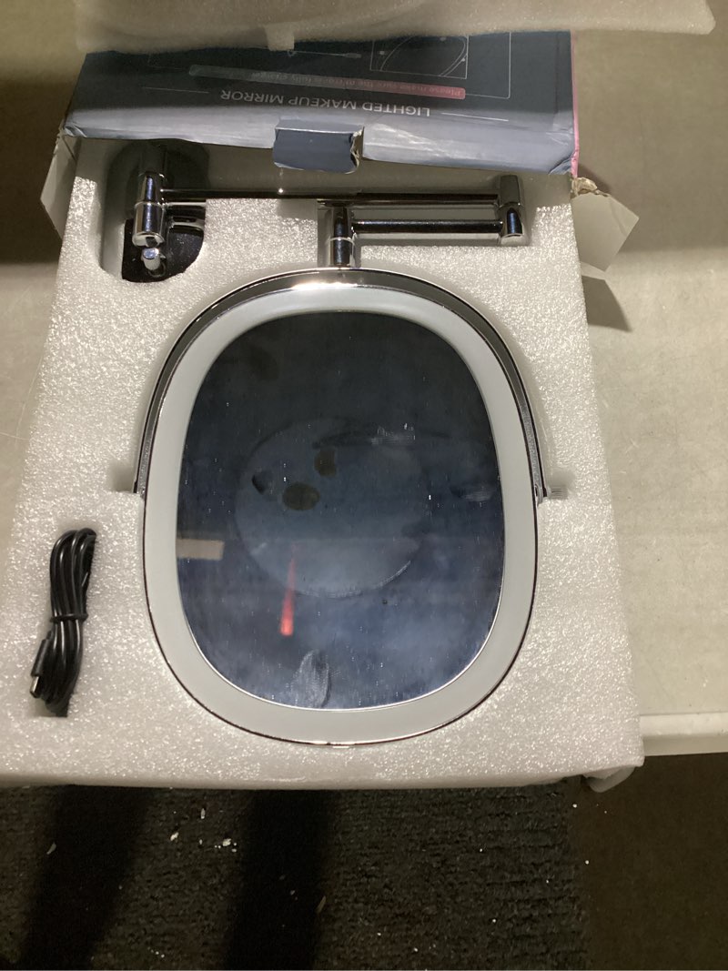 WALL MOUNTED LIGHTED MAKEUP VANITY MIRROR SIMILAR TO STOCK PHOTO