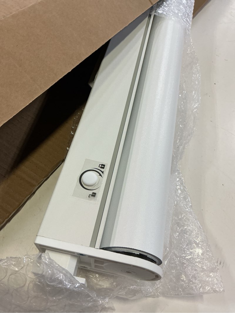 Condition photo showing Good Condition for hestia no drill cordless blackout roller shades screwless waterproof shower window blinds, auto-retraction easy install blind for bathroom/kitchen/office/exterior, white, 25" w x 54" h 25"w x 54"h signal white