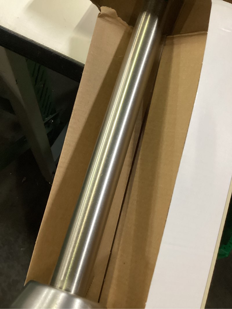 Condition photo showing Good Condition for allen + roth 44-in to 72-in brushed nickel fixed or tension single curve adjustable shower curtain rod