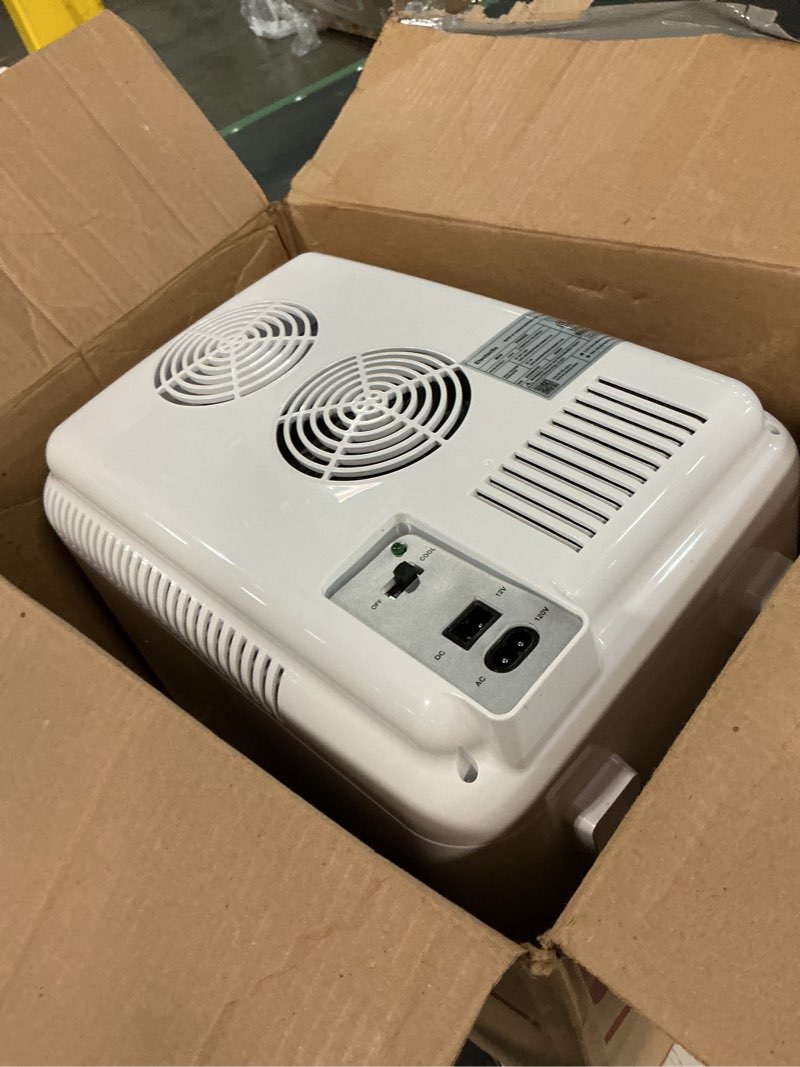 Condition photo showing Good Condition for Antarctic Star Compact Mini Fridge, 10L Portable Small Refrigerator, 2.6 Gal Mini Fridge with AC/DC Adapters, Small Cosmetics Cooler for Beverage, Food, Makeup, Bedroom, Office, Dorm, White