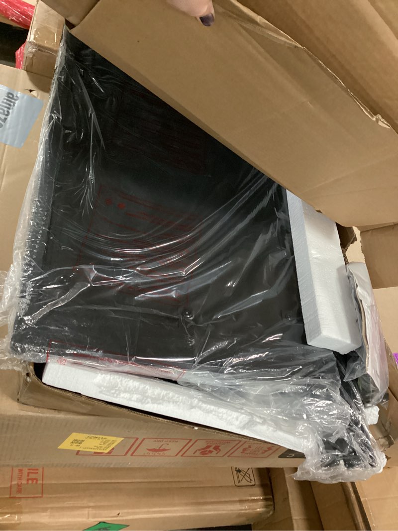 Condition photo showing As Is for Feonase Queen Size Metal Bed Frame, Heavy-Duty Platform Bed Frame with Linen Upholstered Headboard, 12" Under-Bed Space, Steel Slats Support, No Box Spring Needed, Gray Grey Queen