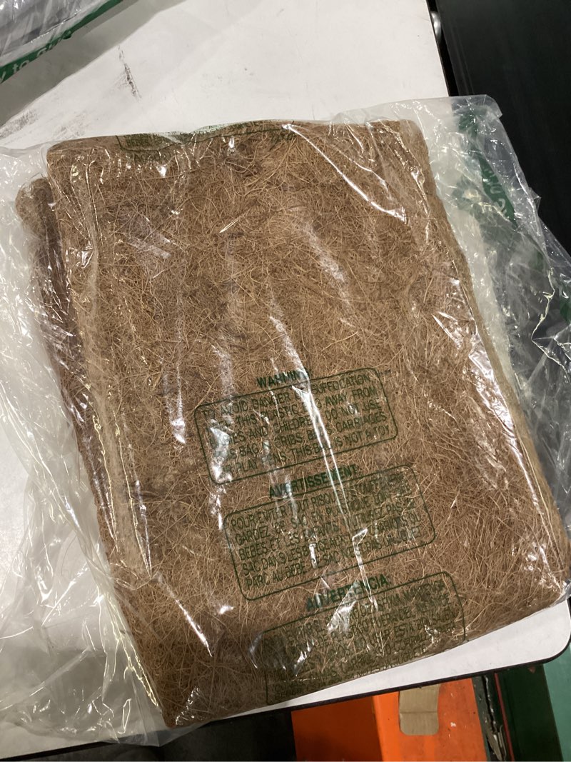 Condition photo showing Good Condition for 3pcs pre-formed coco fiber liners for planters, window boxes & fence flower baskets replacement (36in) 36in 3pcs
