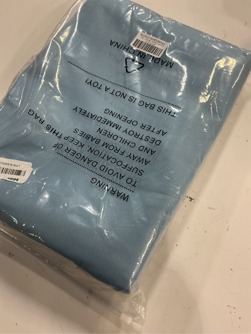 Condition photo showing New/Like New for ascoza 2pack 90x132 inch blue mist rectangular tablecloth 8 feet table cloth in polyester fabric for wedding/banquet/restaurant/parties blue mist 90*132",2pack