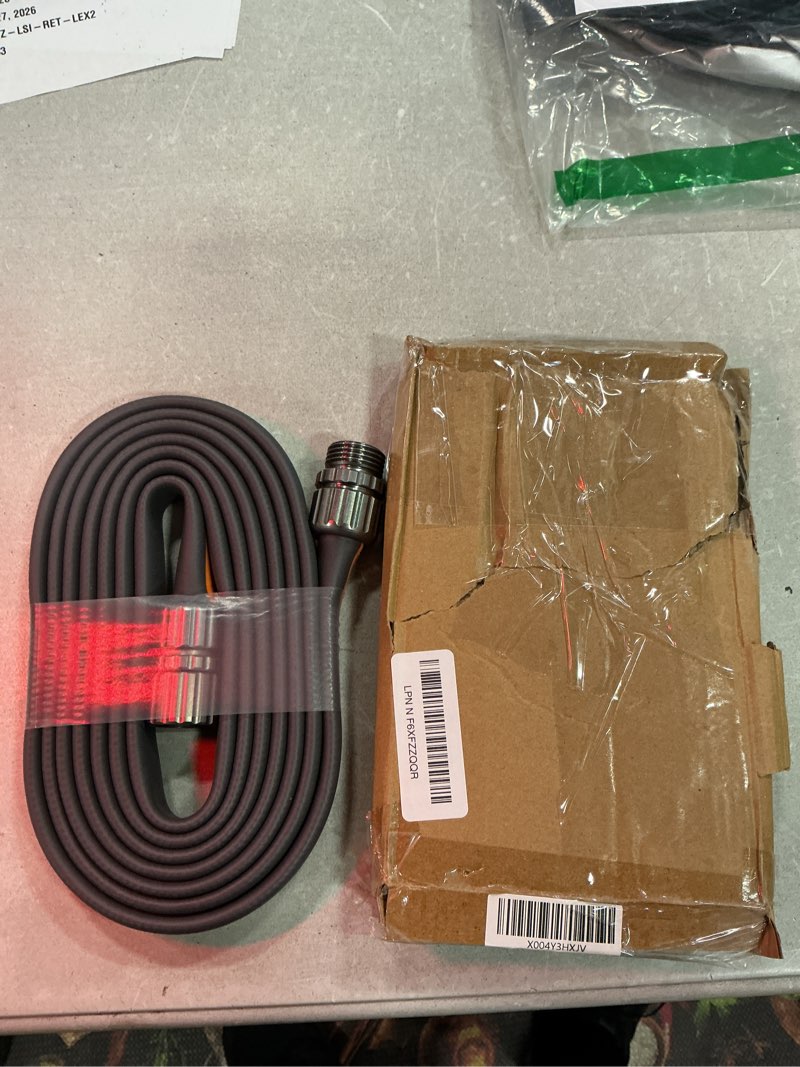 Condition photo showing Good Condition for giraffe tools 10ft garden hose, 5/8" lightweight lay flat water hose, no-kink, flexible gardening hose with male to female aluminum fitting, customizable-length hose pipe for yard