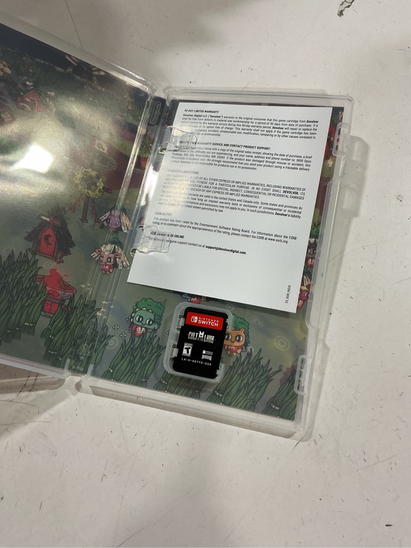 Condition photo showing New/Like New for cult of the lamb standard edition – nintendo switch