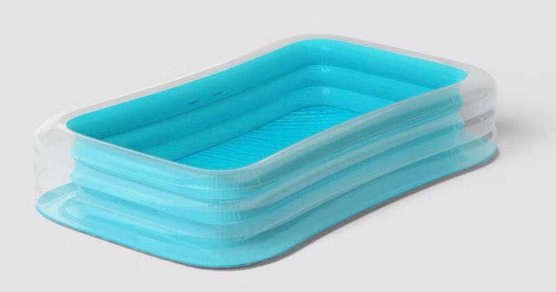 Family Rectangle Kiddie Pool - Sun Squad™ 10ft x 6ft x 22in