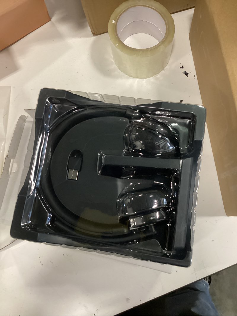 Condition photo showing New/Like New for awatrue wireless headset with mic for work, bluetooth headphone with ai noise cancelling mic for clear calls, bluetooth 5.3 & 2.4g dongle, computer headset for call center/pc/zoom black
