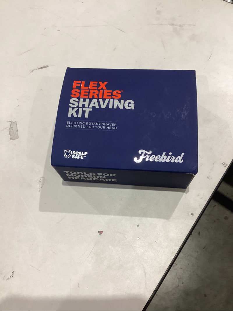 Condition photo showing New/Like New for Freebird FlexSeries Electric Head & Body Hair Shaver - Mens Cordless Rechargeable Wet/Dry Skull Bald Head Back & Groin Waterproof Razor with Rotary Blades, Clippers, Nose Trimmer, Brush, Massager