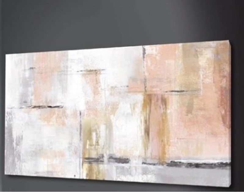 gold abstract wall art decor minimalist oil paintings 24"x48" canvas wall art for living room modern framed pictures for wall home office for women ready to hang