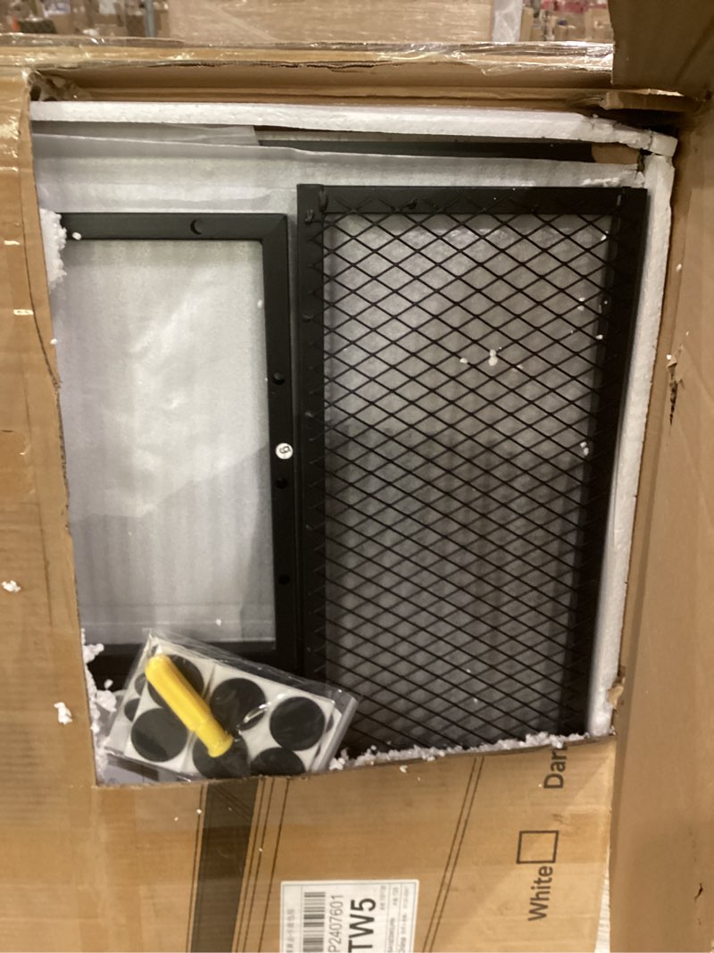 Condition photo showing New/Like New for washer dryer countertop with shelf, 54" x 27.5" wooden washer and dryer topper, laundry countertop with anti-slip pads, washer dryer topper for laundry room organization and storage (black)