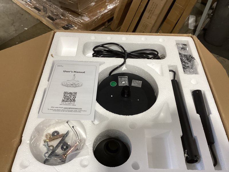 Condition photo showing As Is for fanbulous outdoor ceiling fans with light for patios, 20" weatherproof plug in ceiling fan, gazebo fan remote&app control, 3cct dimmable,caged ceiling fan with hanging hook for porch, pergola,canopy brown 20 inch