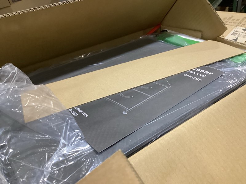 Condition photo showing Good Condition for nightstand set of 2, small 2 drawer dresser end table bedside furniture, wooden top fabric bins for bedroom, closet, entryway, dorm, 11.8" d x 18" w x 20", gray grey 2