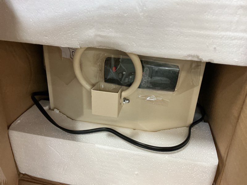 Condition photo showing As Is for duraflame LANTERN WITH INFRARED QUARTZ HEATER cream 