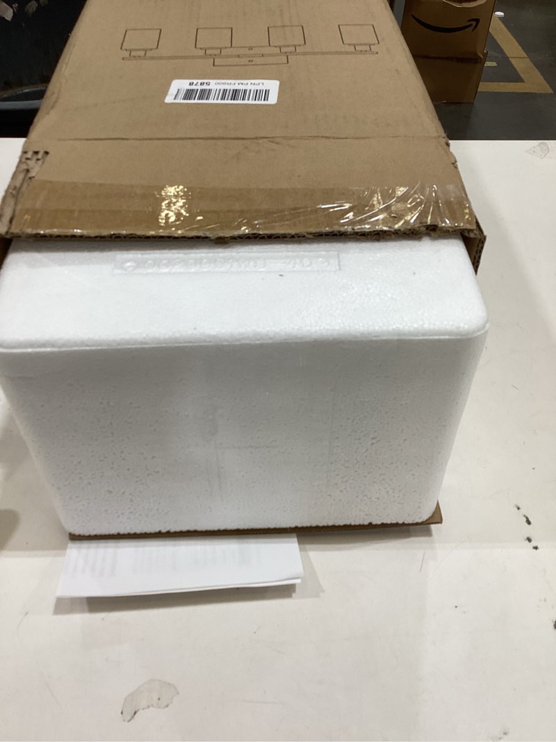 Condition photo showing New/Like New for 4-Light Bathroom Light Fixtures, Brushed Gold Vanity Light with Milky White Shades, Bathroom Lighting Fixtures Over Mirror, Modern Bathroom Wall Lamp for Mirror Living Room Cabinet Bedroom Brushed Gold 4-Light