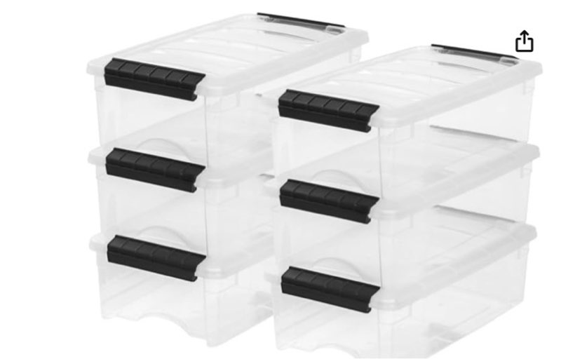 Bins Amazon Prime Logo Enjoy fast, free delivery, exclusive deals, and award-winning movies & TV shows. Join Prime $29.99 $5.00 per count($5.00 / count) Get Fast, Free Shipping with Amazon Prime FREE delivery Monday, December 22 on orders shipped by Amazon over $35. Order within 13 hrs 35 mins Arrives 3 days before Christmas Delivering to Florence 41042 - Update location In Stock Quantity: Quantity:1   Add to Cart   Buy Now Shipper / Seller Amazon.com Returns FREE refund/replacement until Jan 31, 2026 Payment Secure transaction See more Add a gift receipt for easy returns Add to List Other sellers on Amazon New & Used (3) from $28.49   FREE Shipping on orders over $35.00 shipped by Amazon.   Sponsored   IRIS USA 6-Pack Storage Bins with Lids, 6 Quart, Made in USA Stackable See-Through Organizing Solution Latches Durable Nestable Containers Secure Pull Handle, BPA-Free Plastic Click to see full view                  2+    6 VIDEOS IRIS USA 6-Pack Storage Bins with Lids, 6 Quart, Made in USA Stackable See-Through Organizing Solution Latches Durable Nestable Containers Secure Pull Handle, BPA-Free Plastic