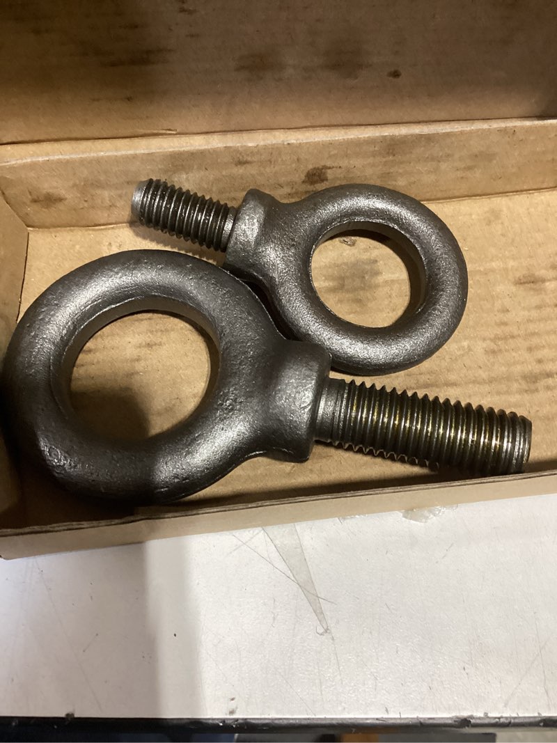 Condition photo showing Good Condition for lifting shoulder eye bolt 5/8"-11 x 1-3/4" 2 pcs, industrial grade heavy duty forged steel for truck tractor bucket use as towing&pulling point 5/8“-11
