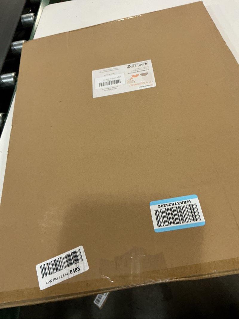 Condition photo showing New/Like New for upsimples 18x24 Picture Frame, Display Pictures 16x20 with Mat or 18 x 24 Without, Wall Hanging Poster Frames, Natural, 1 Pack Natural 18x24