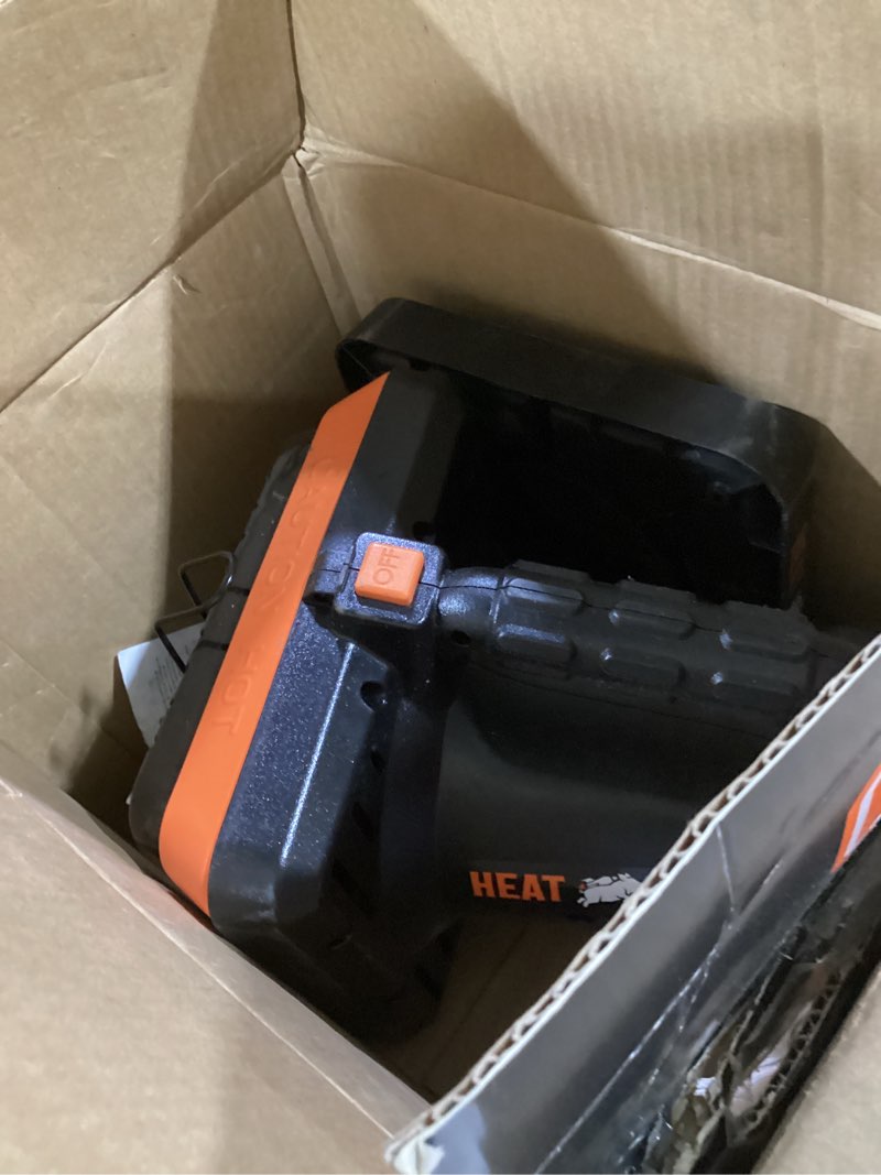 Condition photo showing Good Condition for heat hog 4,000 btu portable propane radiant space heater, indoor, outdoor, garage, camping, outdoor sports, boating, rvs, angled design, gas powered