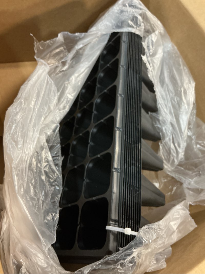 Condition photo showing Good Condition for 10 Pack 32 Cell Seed Starter Trays - Extra Deep 4.33" Plastic Nursery Trays, 20" x 10"?Fits Standard 1020 Flats Black 32 cells-10p
