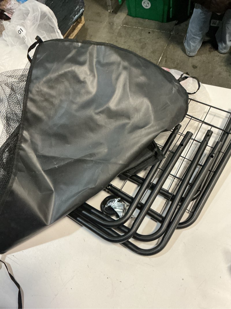 Condition photo showing As Is for ((Similar incomplete))Rolling Laundry Cart with Wheels: 3-Tier Laundry Caddy Between Washer and Dryer - Heavy Duty Wrapping Paper Cart with 45L Bag for Narrow Space Laundry Room Bathroom Bedroom Black