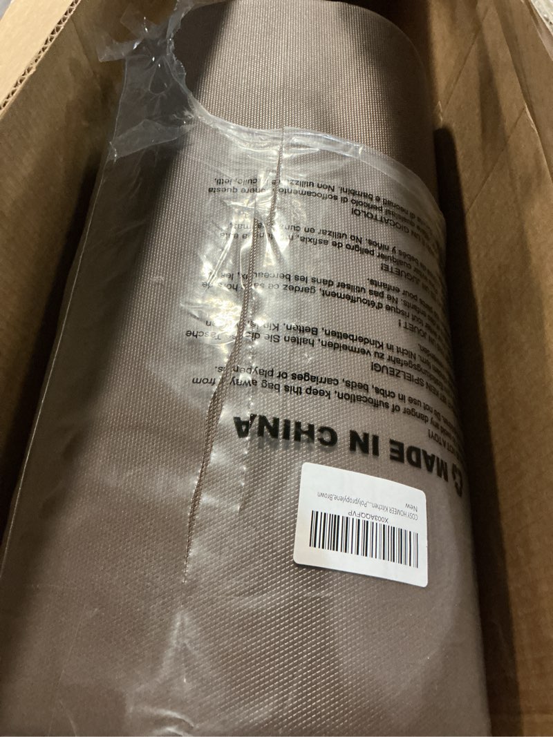 Condition photo showing Good Condition for COSY HOMEER Kitchen Rugs Non-Slip 20x30/20x48 Inch Thick Polypropylene Standing Mat for Home Machine Washable, Brown Brown Square 20"x30"+20"x48"