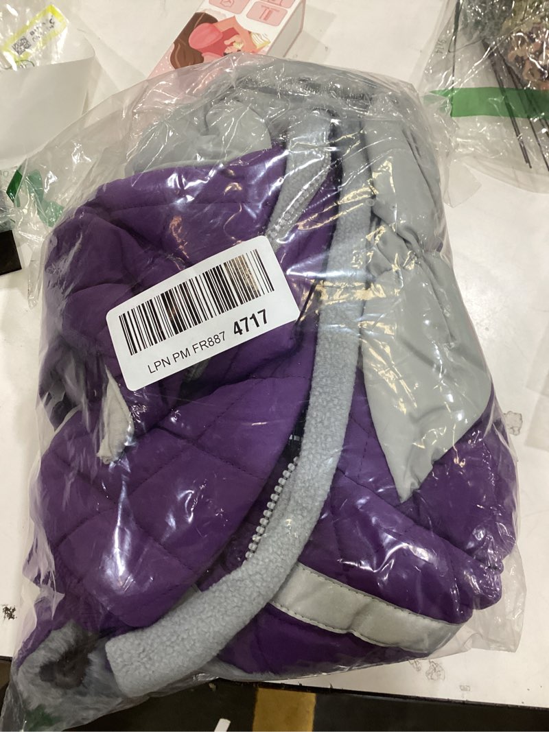 Condition photo showing Good Condition for AOFITEE Dog Coat Warm Dog Puffer Jacket for Winter, Windproof Dogs Coat with Harness Built in, Reflective Turtleneck Dogs Winter Jacket Snowsuit, Full Body Fleece Coats for Small Medium Large Pet Purple Large