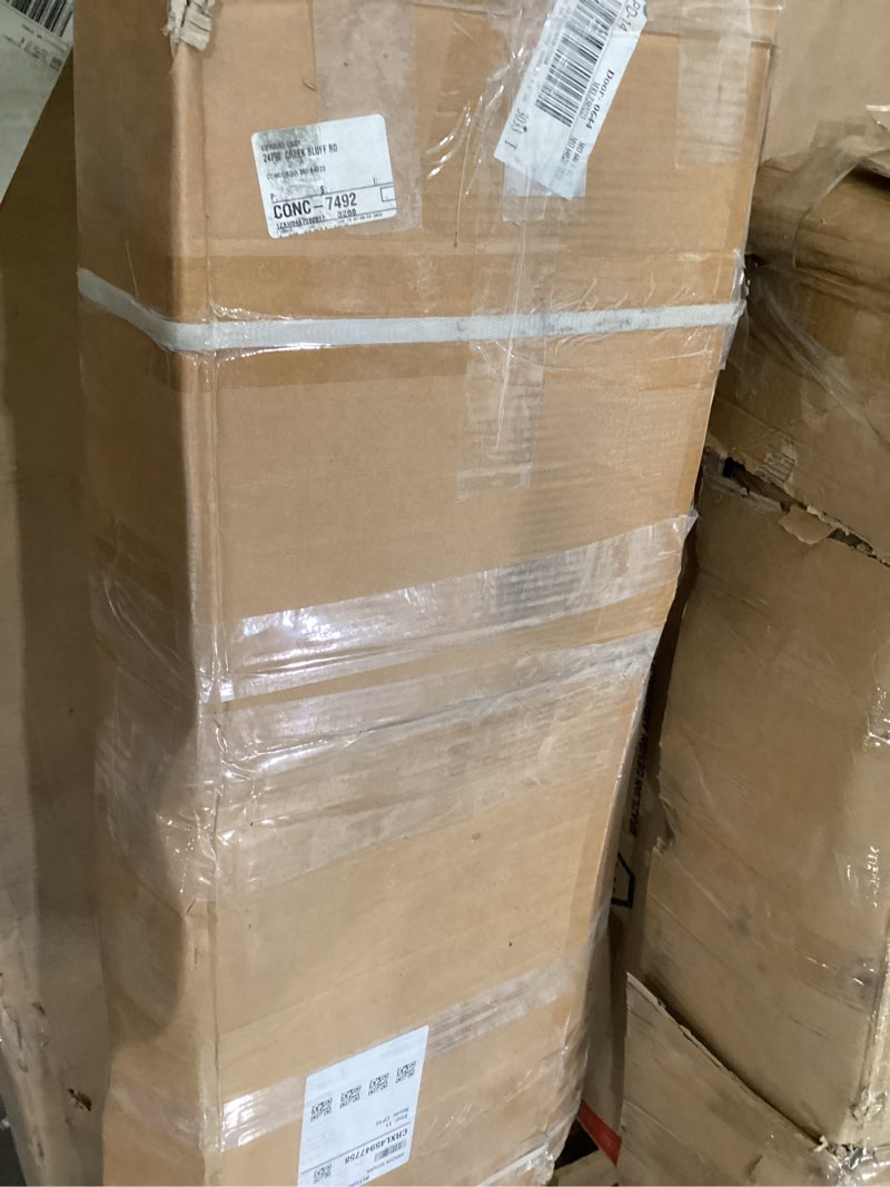 Condition photo showing As Is for ecotric 3-point 48" scrape blade implement 2 inch receiver atv utv lawn garden tractors w/5 adjustable angles rear tow grading blade attachment