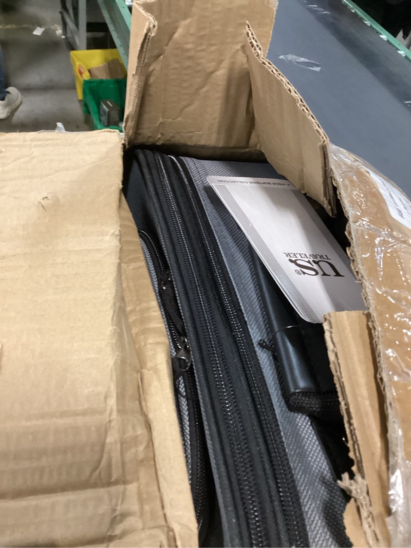 Condition photo showing Good Condition for U.S. Traveler Rio Lightweight Softside Rolling Carry-on Suitcase, 2-Wheel Set, Grey Grey 2-Wheel Set (21"/14")