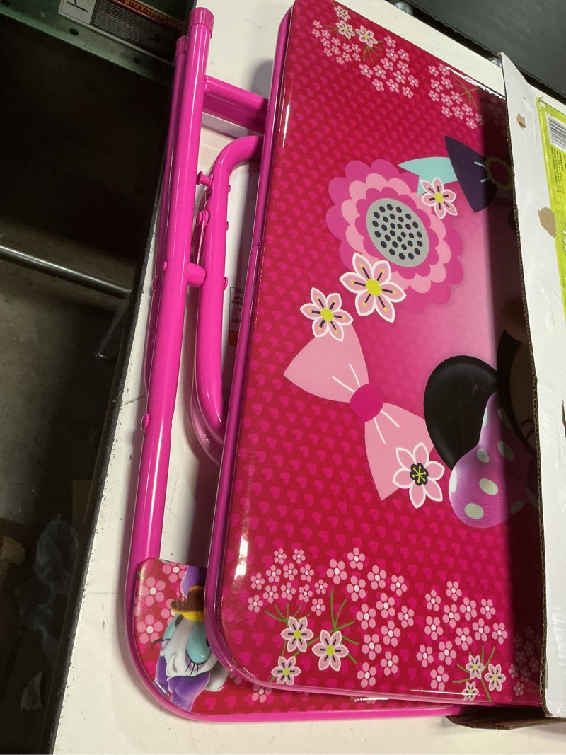 Condition photo showing Good Condition for minnie mouse table & chair set for toddlers 24-48m, includes 1 table & 1 chair [amazon exclusive] table: 20"l x 20"w x 16.4"h, chair: 12"l x 11.6"w x 17"h - weight limit: 70 lbs