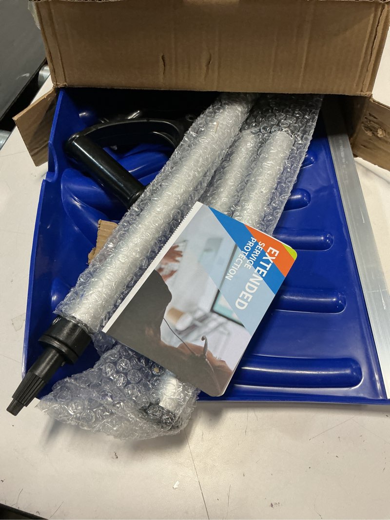 Condition photo showing Good Condition for Snow Shovel with D-Ring Handle Grip, 18" Wx 13" H, Lightweight Snow Pusher Shovel for Driveway, Aluminum Wear Strip for Snow Removal Clear, for Garden, Deck, Black & Silver