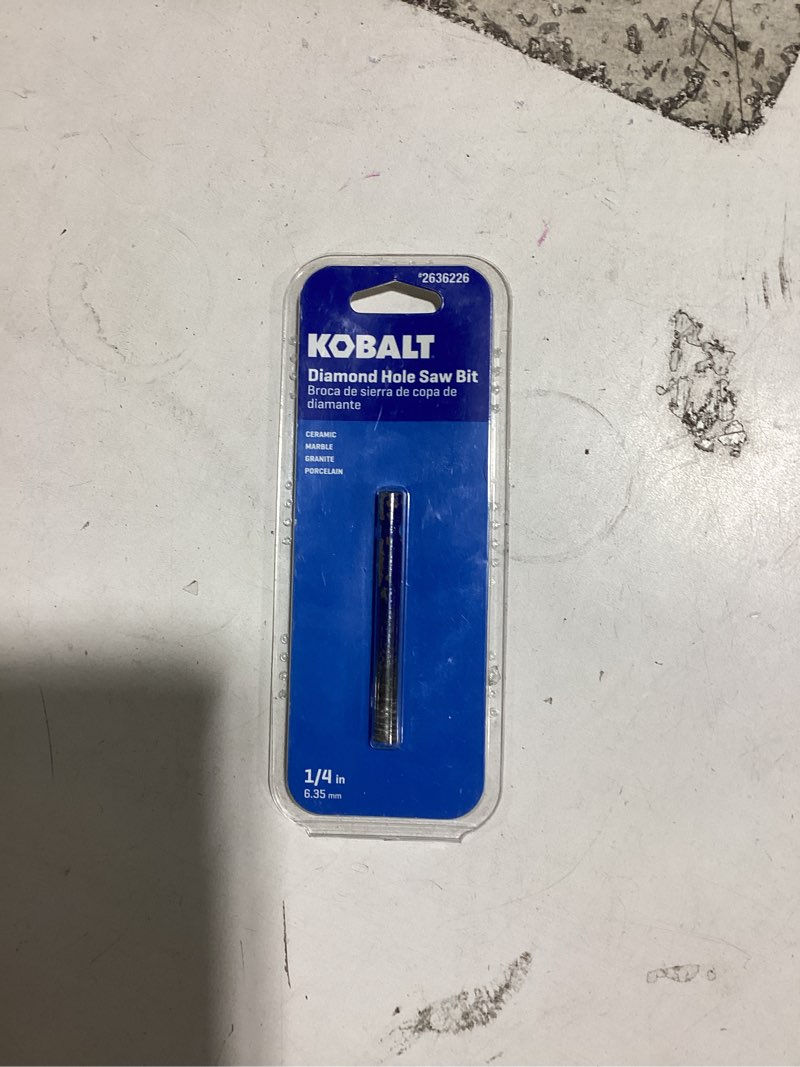 Condition photo showing Good Condition for kobalt 1/4-in wet/dry diamond core drill bit for stone