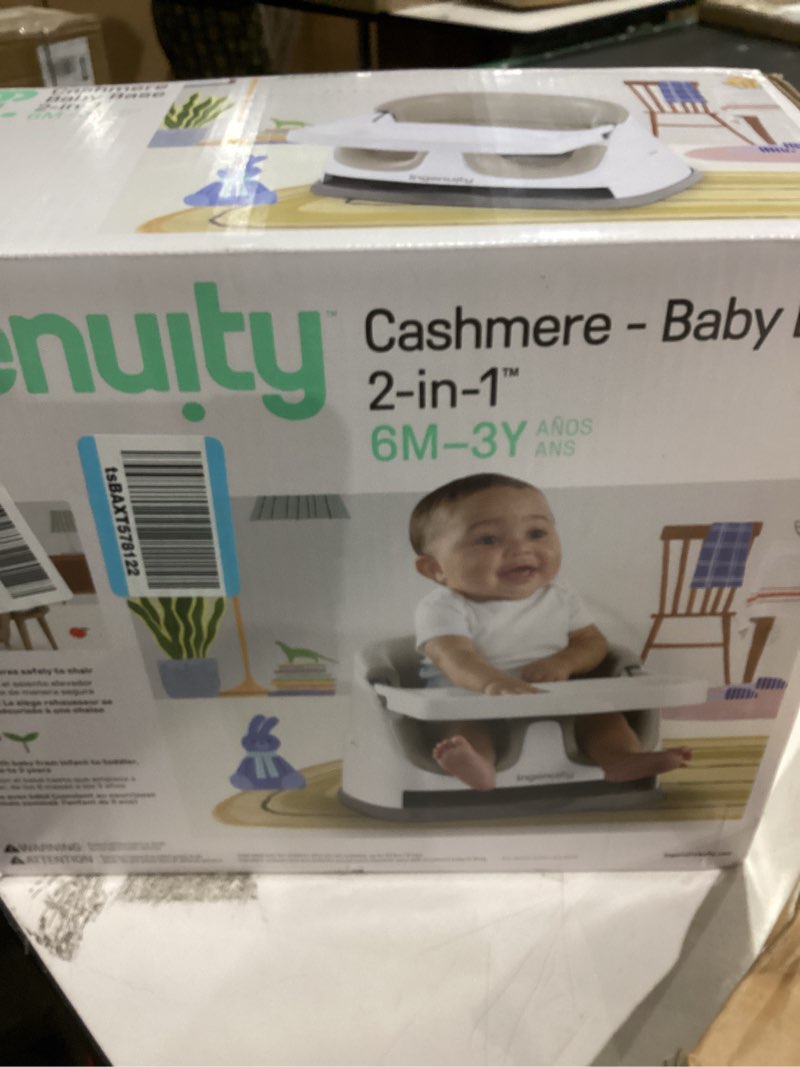 Condition photo showing Good Condition for Ingenuity Baby Base 2-in-1 Booster Feeding and Floor Seat with Self-Storing Tray - Cashmere
