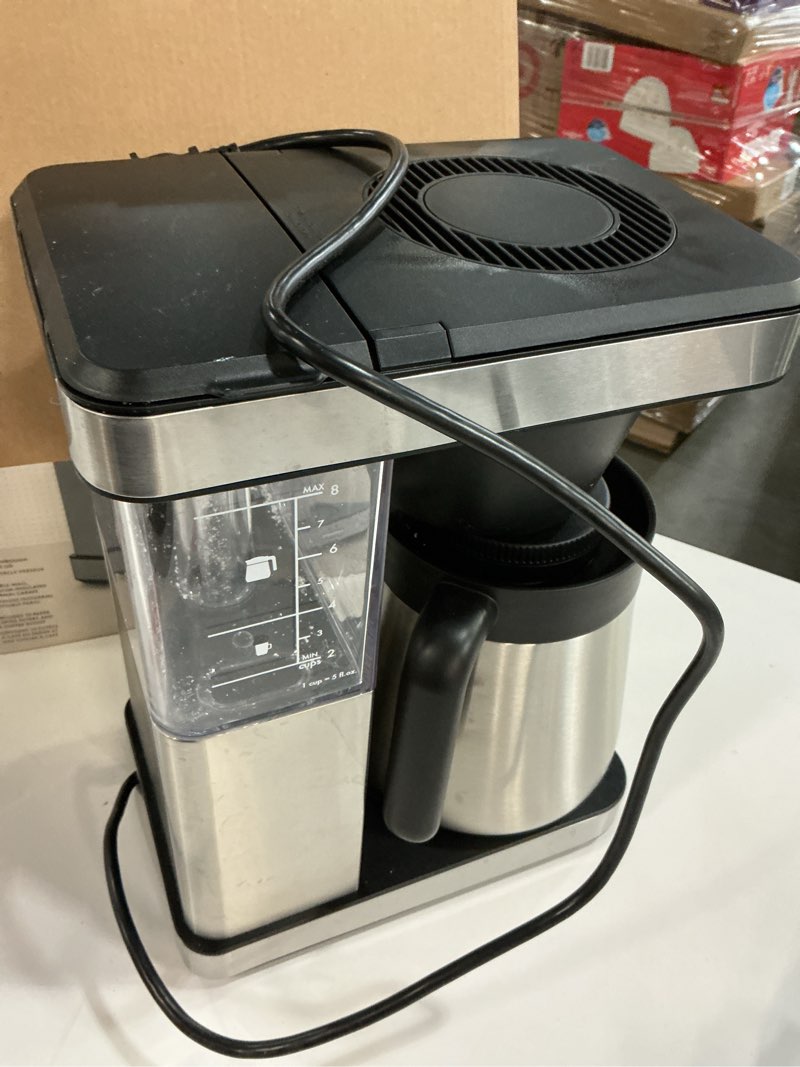 Condition photo showing As Is for OXO Brew 8-Cup Coffee Maker - Single-Serve & Carafe, Thermal Stainless Steel, SCA Certified