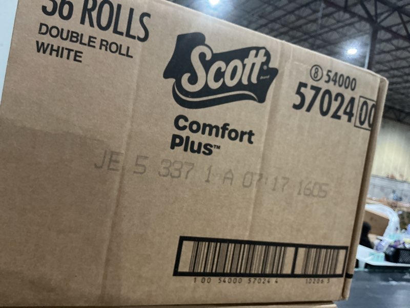 Condition photo showing New/Like New for scott comfortplus toilet paper, 36 double rolls, 231 sheets per roll, septic-safe, 1-ply toilet tissue double 231 sheets (pack of 36)