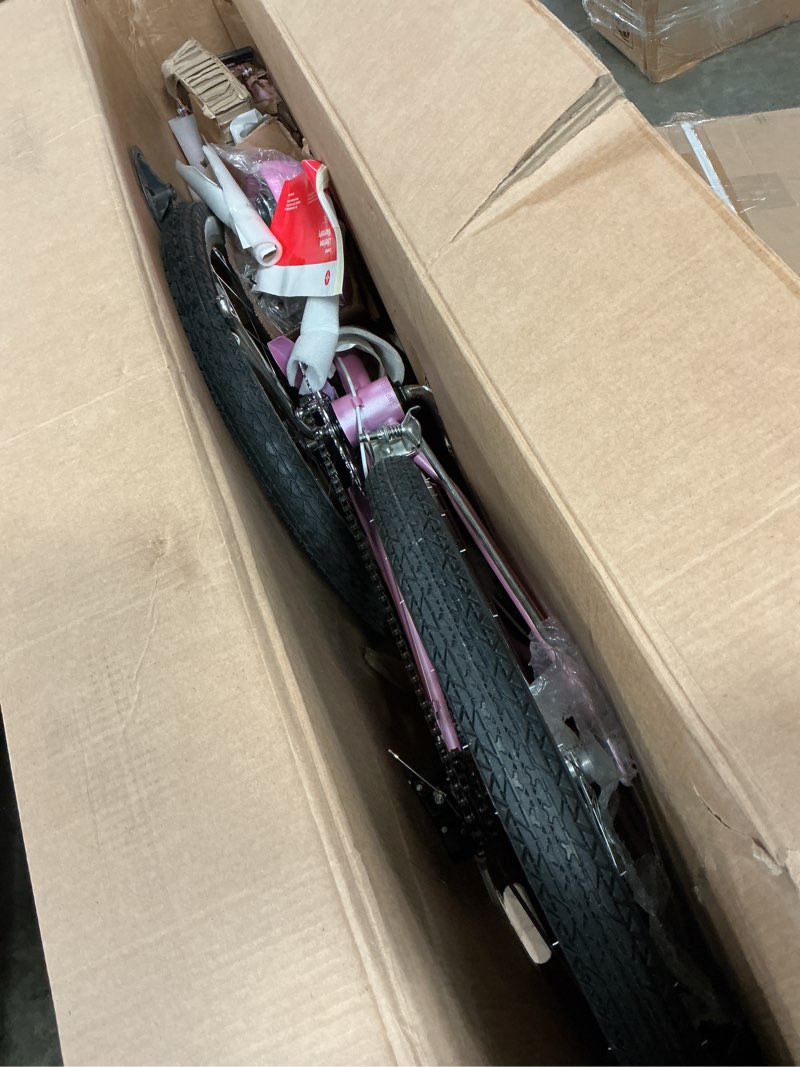 Condition photo showing As Is for Schwinn Perla Cruiser Bike, 26 Inch Bike for Women and Men, 7-Speed Beach Cruiser Bicycle, Linear Pull Brakes, Comfortable Quilted Seat, Upright Riding Position, Adult Bicycle Pink 18-Inch Frame