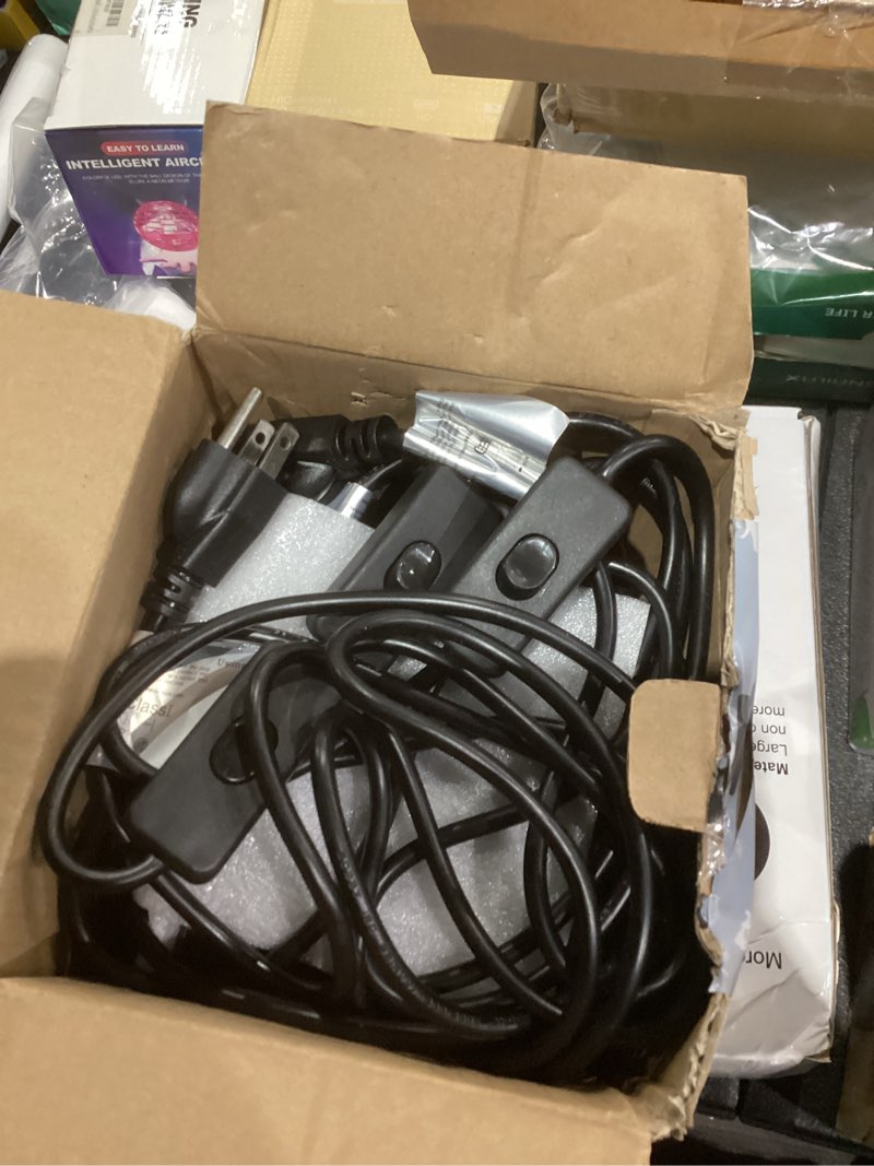 Condition photo showing As Is for Black Light IP66 Waterproof,Blacklight with Plug and Switch, Flood Light for Glow Party,Halloween Decoration, Body Paint, Fluorescent Post (4PACK Without Remote, 40W) Without Remote 4 Pack 40W