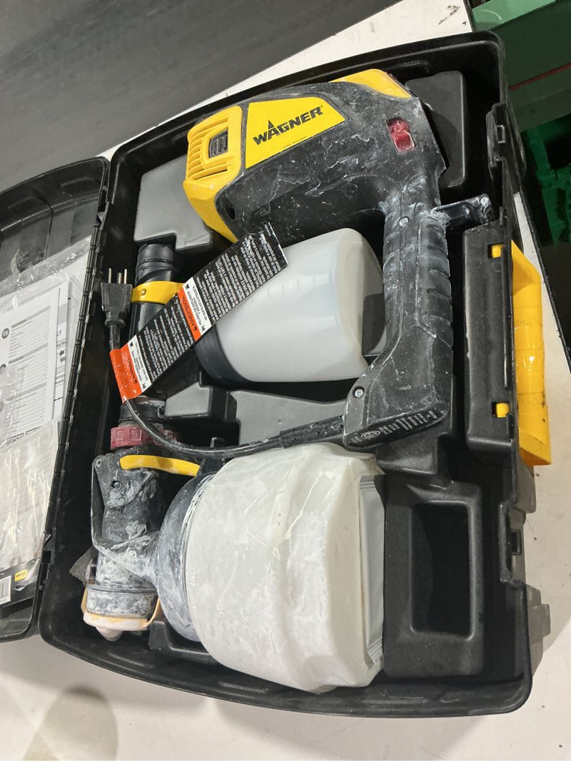 Condition photo showing As Is for wagner flexio 3500 electric handheld hvlp paint sprayer (compatible with stains)