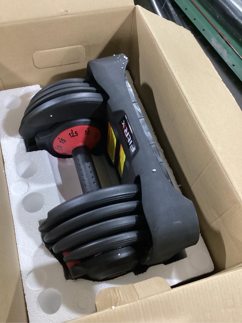Condition photo showing Good Condition for fitrx adjustable dumbbells, 52.5lb smartbell dumbbell set with quick-select weights for home gym